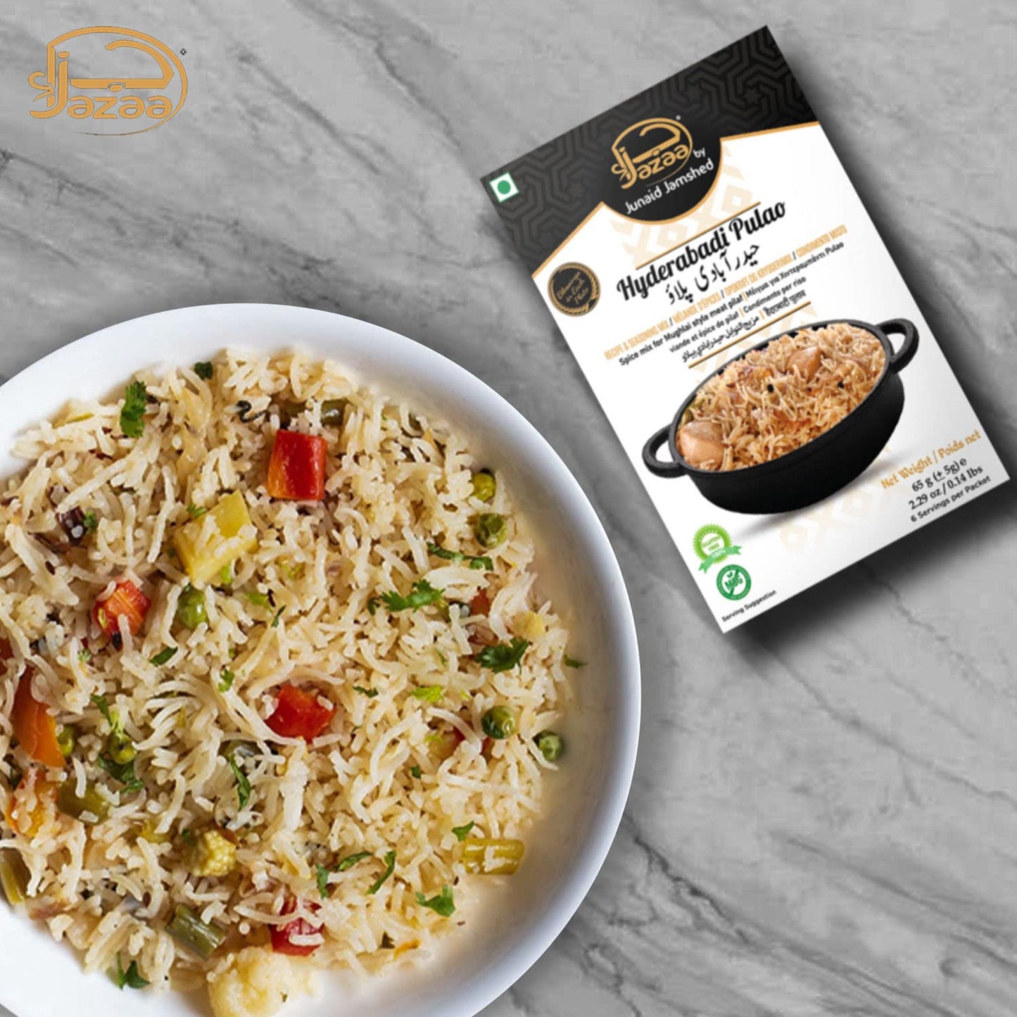 Jazaa Hyderabadi Pulao Spice Mix for Mughlai Style Meat Pilao 65 g