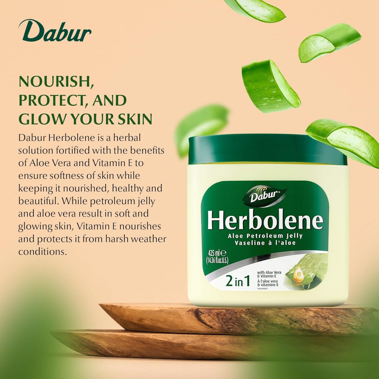 Dabur Herbolene Aloe Vera Petroleum Jelly 115 ml.