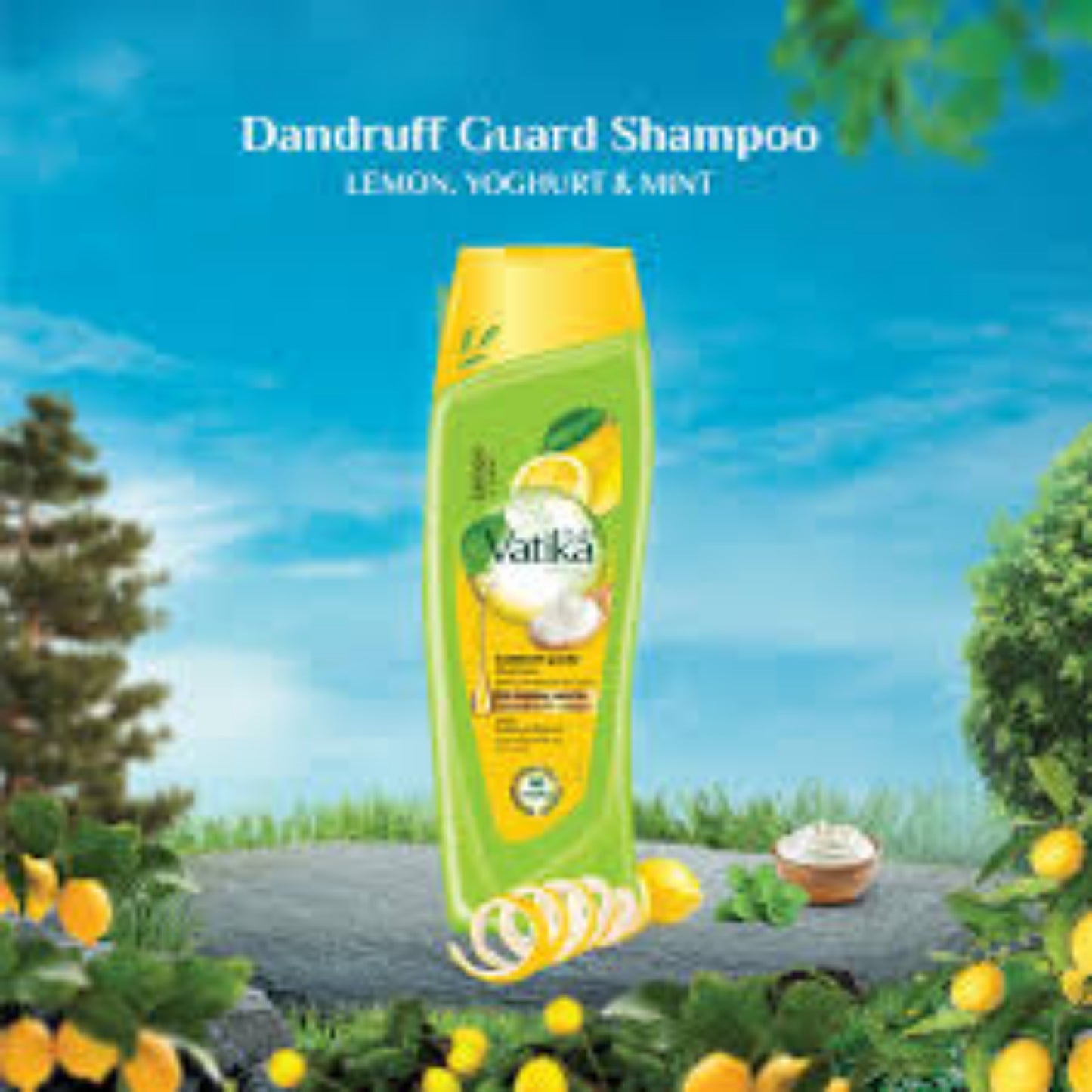 Vatika Naturals Anti-Dandruff Guard Shampoo lemon and yoghurt, 400ml .