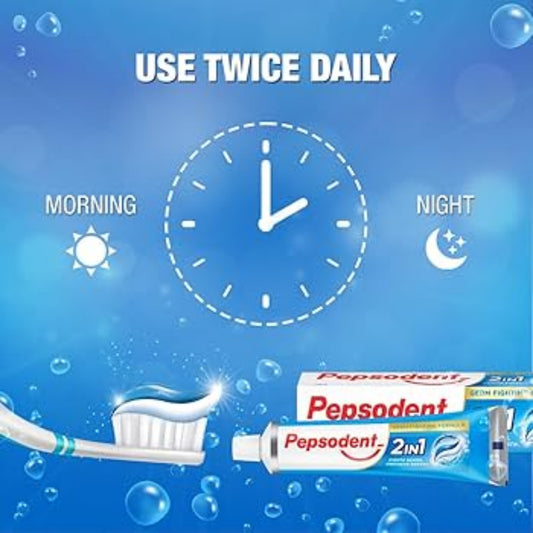 Pepsodent Germicheck Toothpaste + Toothbrush, 150 gm