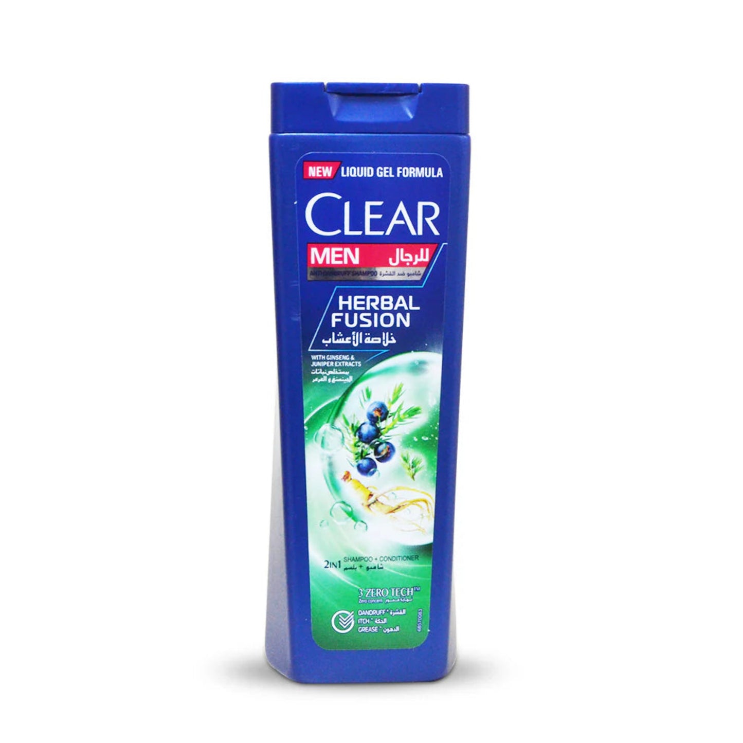 CLEAR 2in1 Shampoo & conditioner for men, anti dandruff shampoo, Herbal Fusion, 100% 400ml