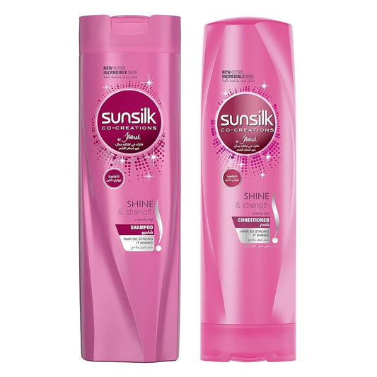 Sunsilk Shampoo Shine & Strength, 400ml + Sunsilk Conditioner Shine & Strength - My Store
