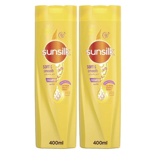 SUNSILK Shampoo, For Soft & Smooth Hair, Soft & Smooth, With Silk Protein, Arga - My Store