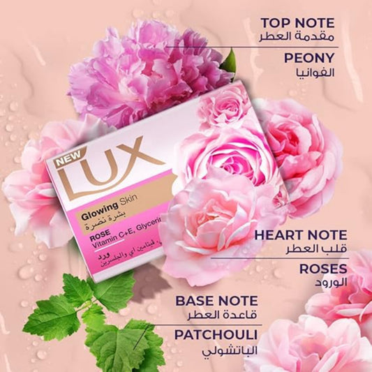 Lux Glowing Skin Rose Bar Soap 170g