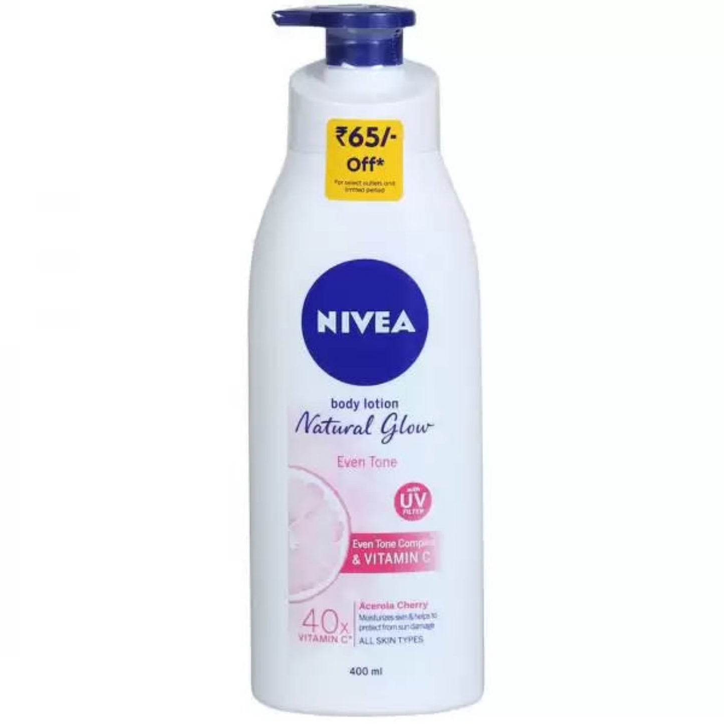 NIVEA Body Lotion Even Tone, Natural Glow Complex & Vitamin C, All Skin Types, 400ml