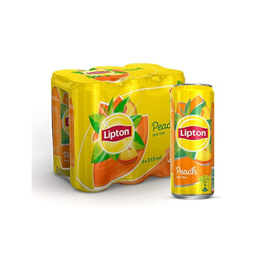 Lipton Tea Non-carbonated Iced Tea Peach Flavour, 6 x 315 ml