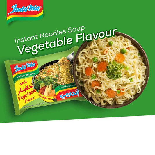 Indomie Soto Instant Noodles, Vegetable Flavour with Seasoning Powder and Sauce (Pack of 5 - 75 g Each)