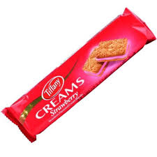 Tiffany Creams Strawberry Cream Sandwich Biscuits, 80g