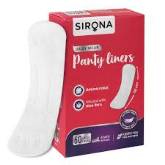 Sirona Dry Comfort Daily Use Panty Liners for Women - Large, 60