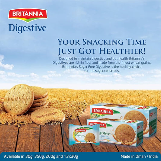 Britannia Sugar Free Digestive Biscuits, 200 gm