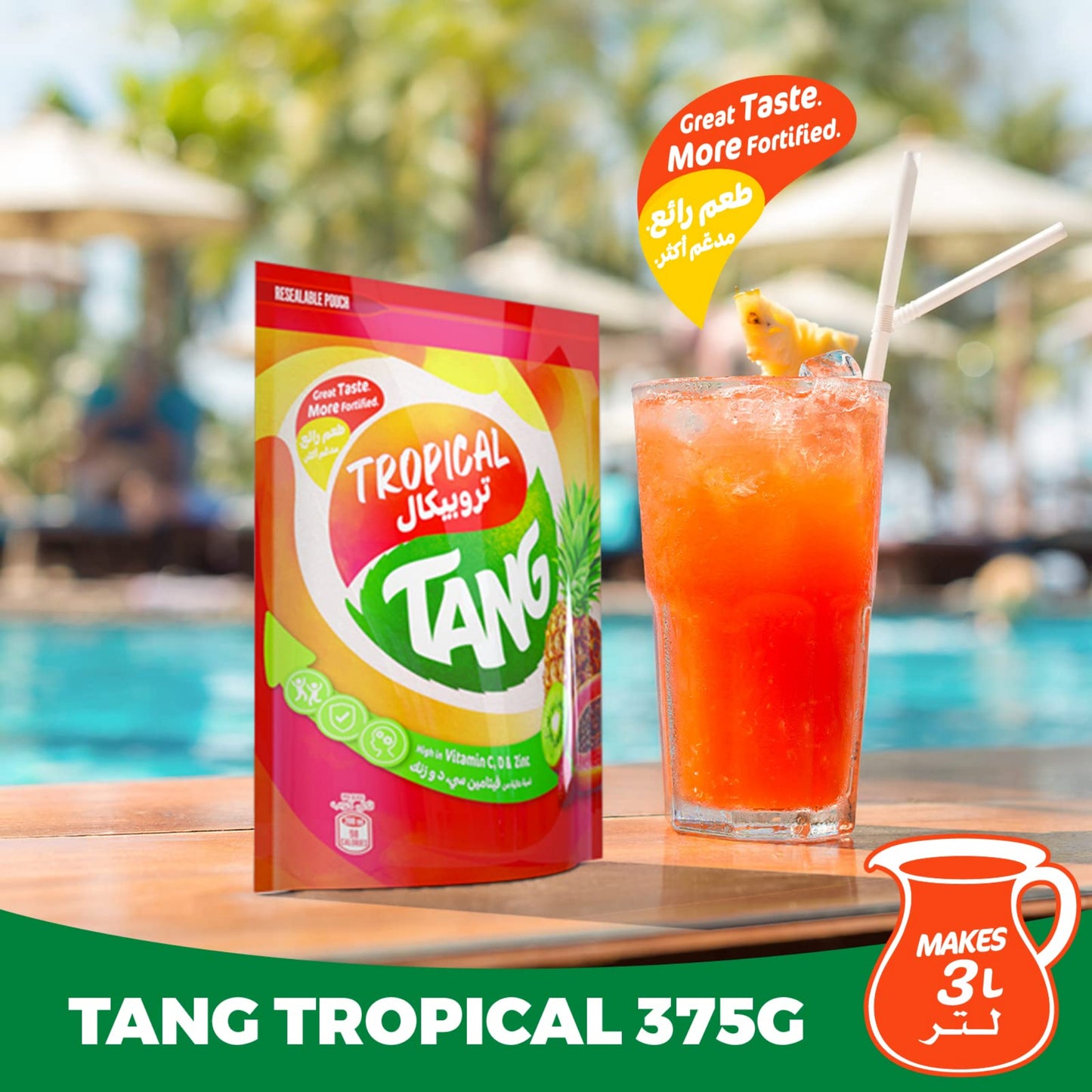 Tang Instant Powder Drink Tropical 375g