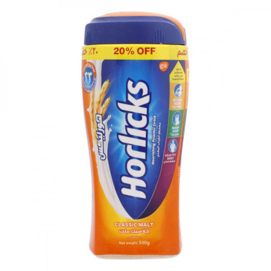 Horlicks Classic Malt Nourishing Powder Drink 500g