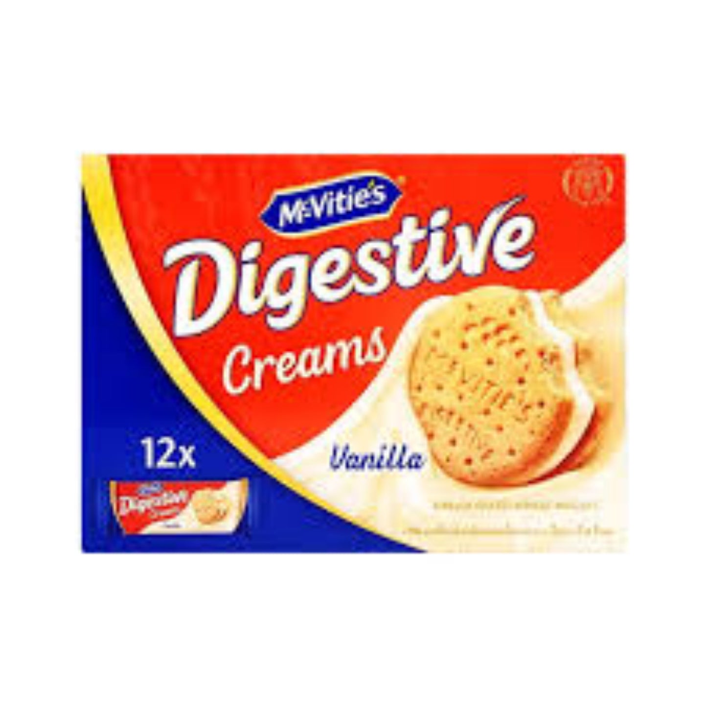 McVities Digestive Creams Vanilla Filled Wheat Biscuit 12x40g box 480g