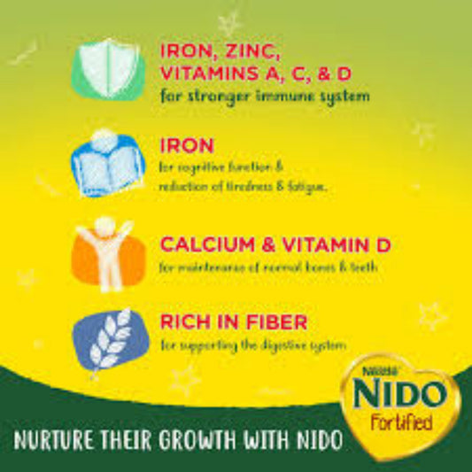 Nido Nestlé Fortified Milk Powder Rich in Fiber Pouch 350g