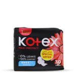 Kotex Maxi Protect Thick Pads, Normal Size Sanitary Pads with Wings, 30 Sanitary Pads