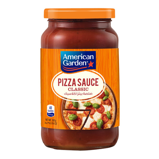 American Garden Pizza Sauce Classic Glass Jar, Gluten-Free, Dairy-Free, 397g