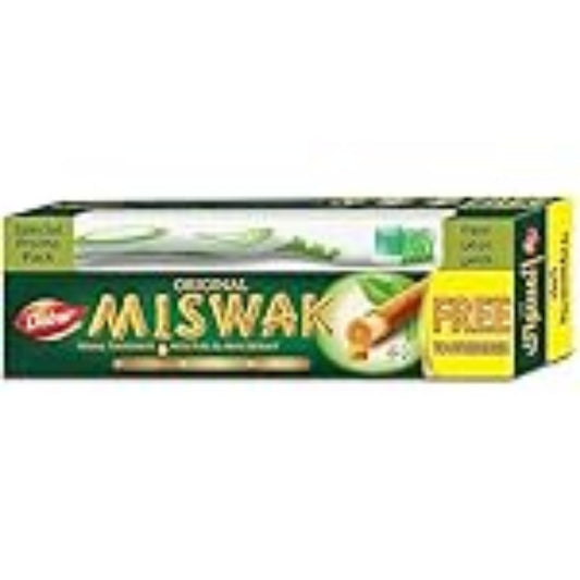 Dabur Original Miswak Toothpaste (190g + Toothbrush) .