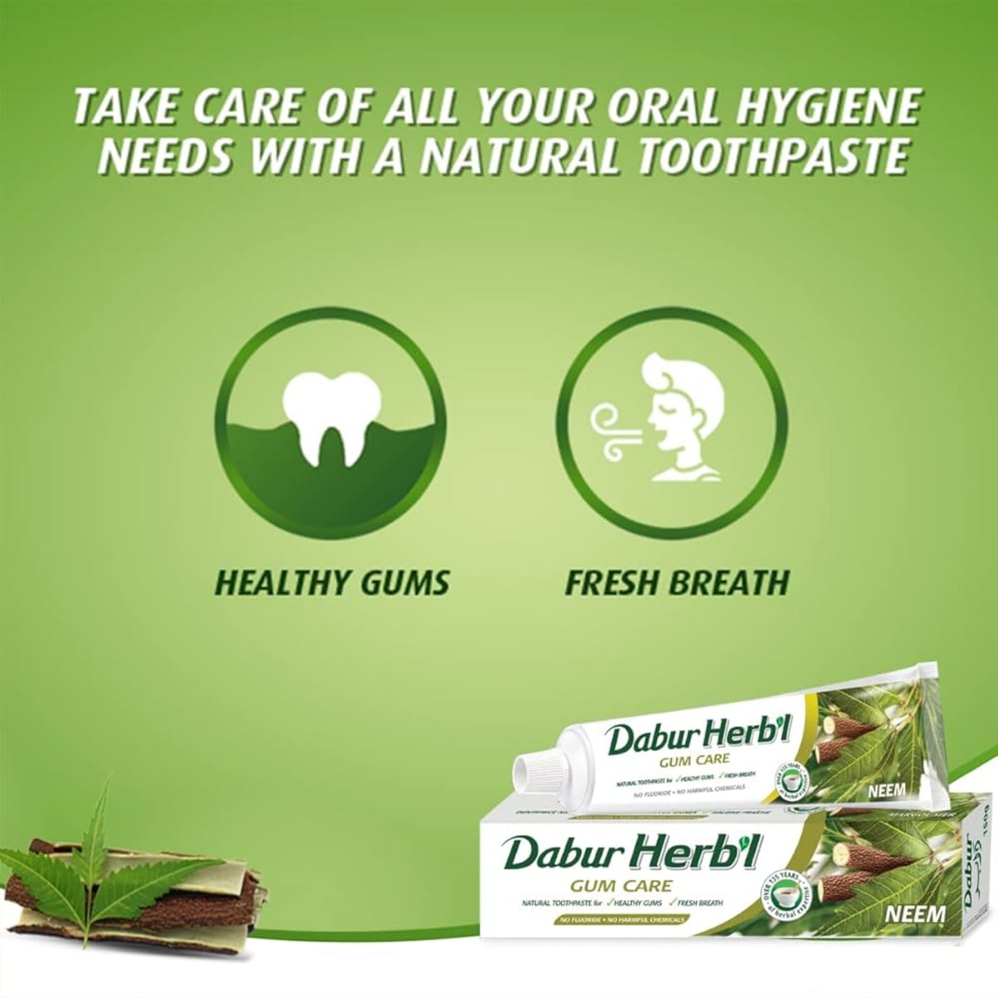 Dabur Herbl Neem (Toothpaste +Toothbrush)  150g.