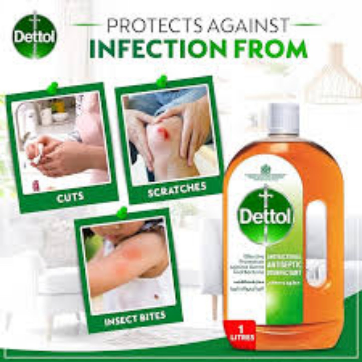 Dettol Antiseptic Antibacterial Disinfectant Liquid , 1L