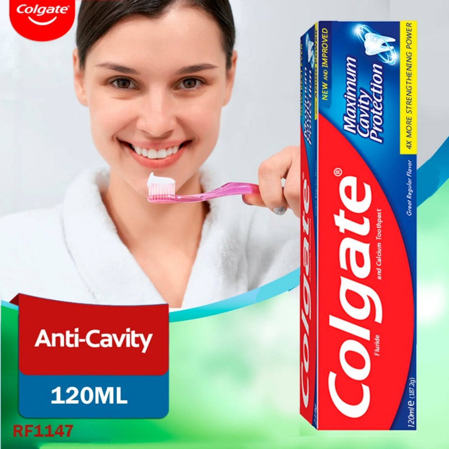 Colgate Maximum Cavity Protection Toothpaste Great Regular Flavour 120 ml (4Pack)