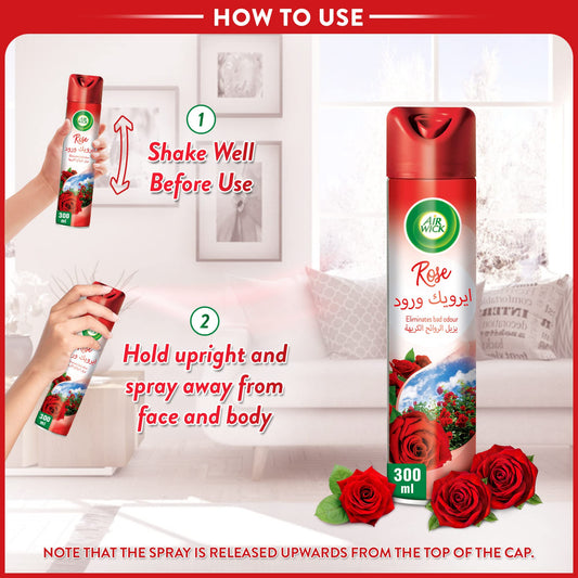 Air wick Freshener Aerosol Rose 300ml