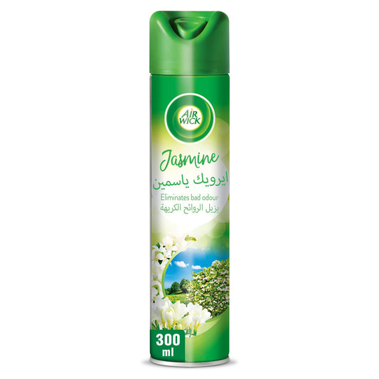 Air wick Jasmine Aerosol, Easy to Use Air Freshener, Eliminates Bad Odour like Cat Litter Smell, 300 ml