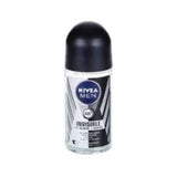 NIVEA MEN Black & White Invisible Antiperspirant Roll-On Deodorant, Original, 72H Active Protection, 5IN1, Anti-Odour, Sweat, Stains, Residues & Irritation, 50ml