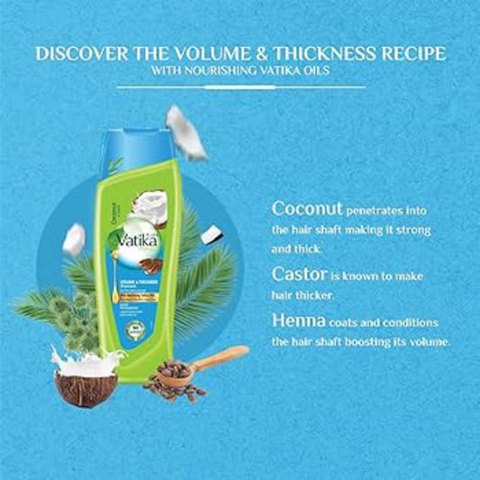 Vatika Naturals Volume & Thickness Shampoo 400ml.