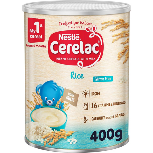 Cerelac Nestle Cerelac Infant Cereals With Iron + Rice From 6 Months 400g