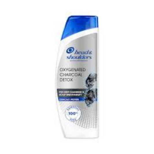 Head & Shoulders Anti-Dandruff Shampoo, Oxygenated Charcoal Detox, 100% Dandruff Free, 400ml