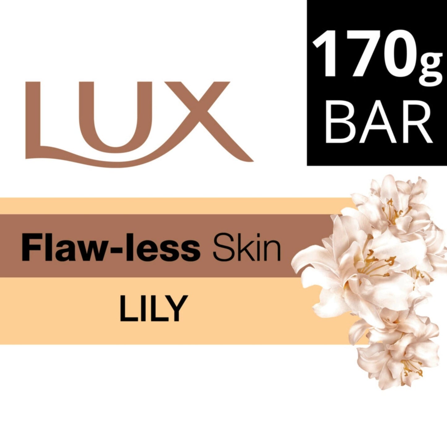 Lux Bar Soap for flaw-less skin, Lily, with Vitamin C, E, and Glycerine, 120g