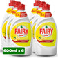 Fairy Max Plus Lemon Dishwashing Liquid with Bleach Alternative Power, 6x600ml