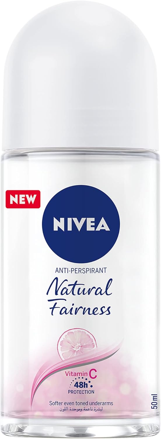 NIVEA Antiperspirant Roll-on for Women, 48h Protection, Natural Radiance, 50ml