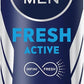 NIVEA MEN Antiperspirant Spray for Men, Fresh Active Fresh Scent, 2x150ml