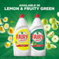 Fairy Max Plus Lemon Dishwashing Liquid with Bleach Alternative Power, 6x600ml