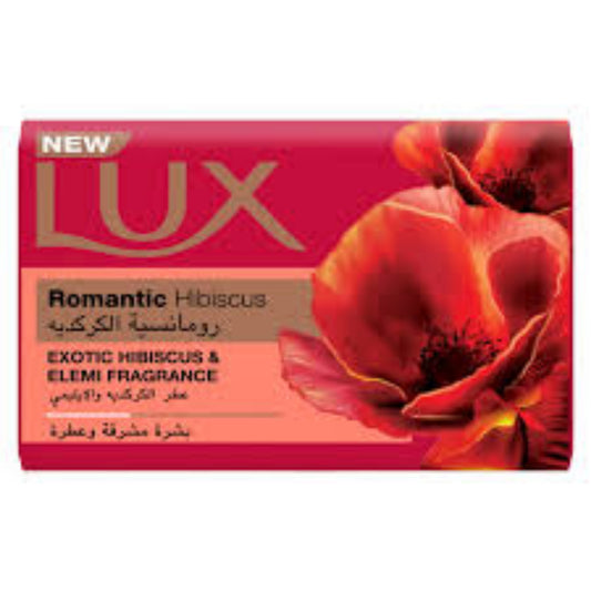 LUX Bar Soap for fragrant glowing skin, Romantic Hibiscus, 170g.