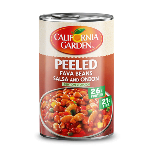 California Garden Peeled Fava Beans With Salsa and onion 450g