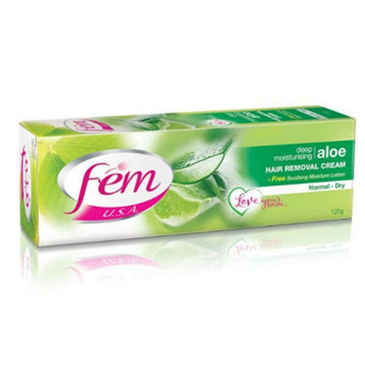 Fem Usa Hair Removal Cream With Aloe Vera For Deep Moisturizing- 120 gm