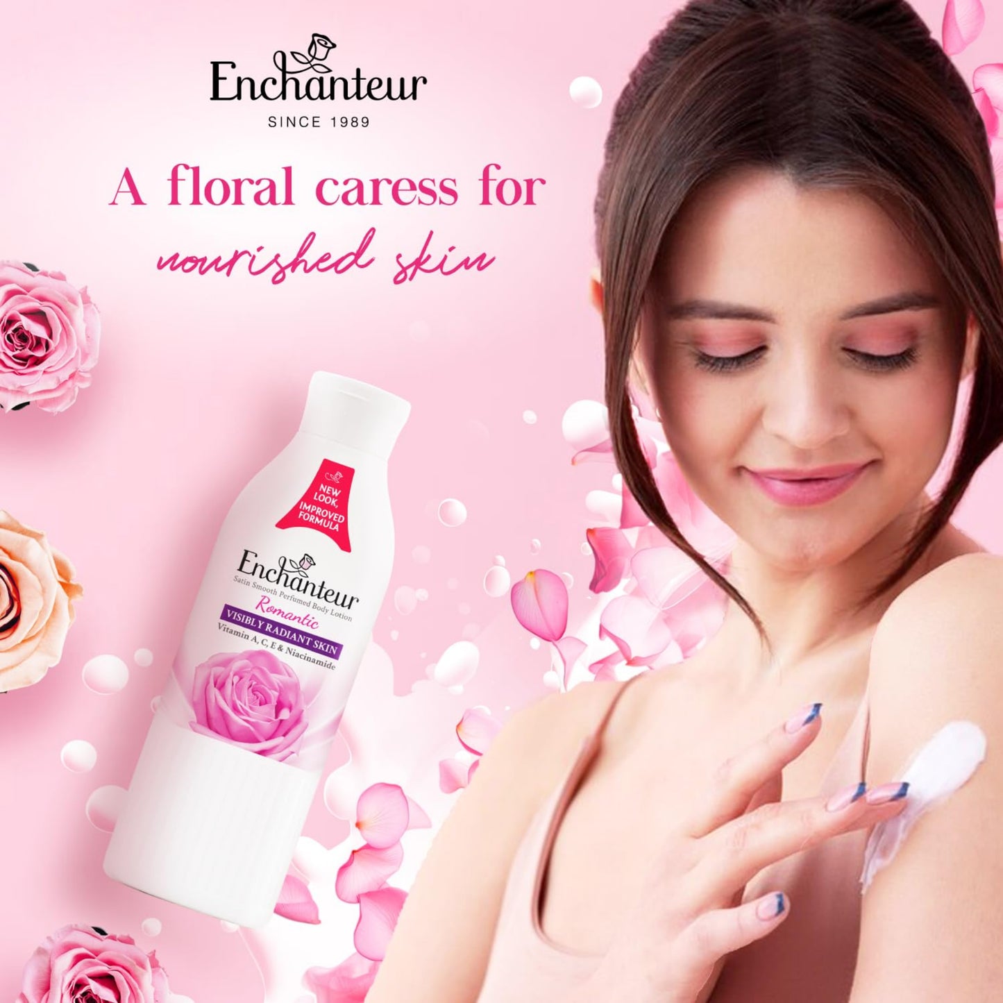 EnchantEUr Satin Smooth- Romantic Lotion With Aloe Vera & Olive Butter For Satin Smooth Skin 250ml