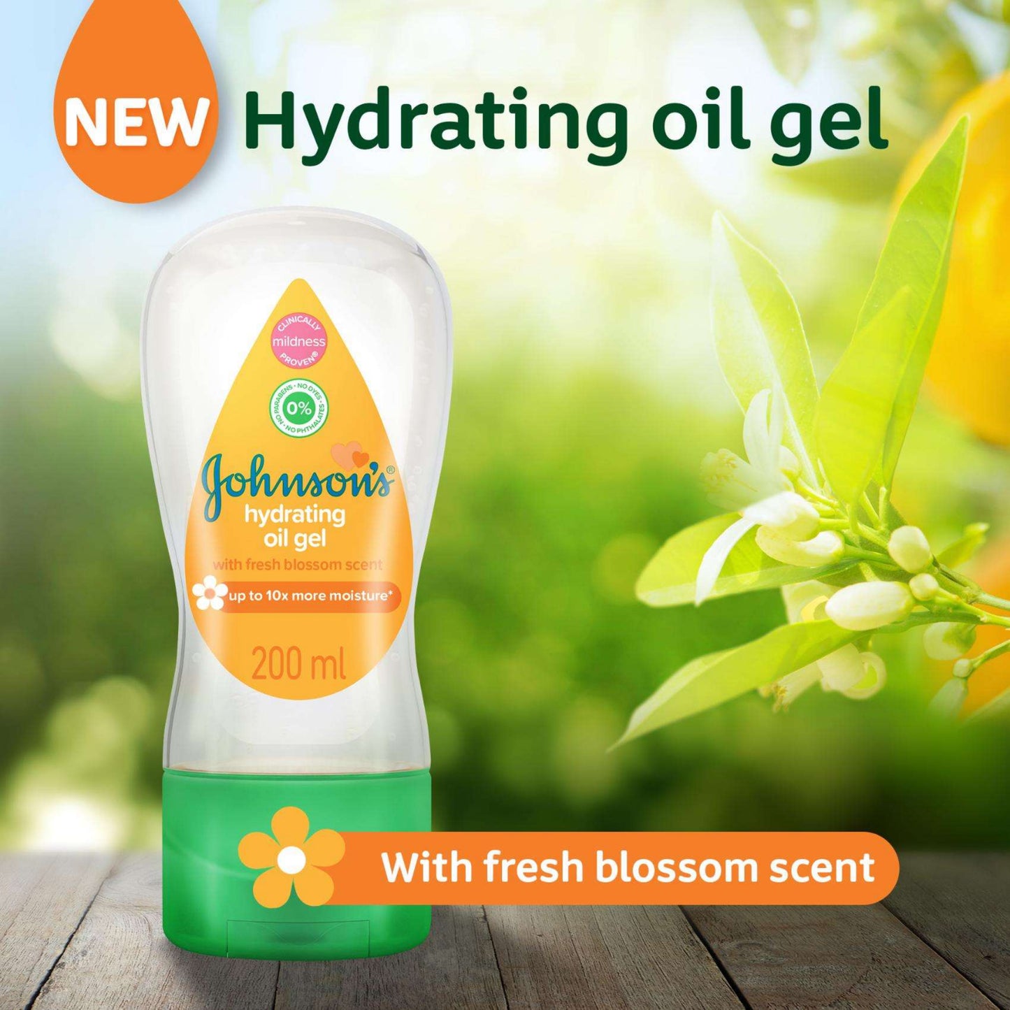 Johnson's Baby Hydrating Oil Gel with Fresh Blossom Scent 200 ml