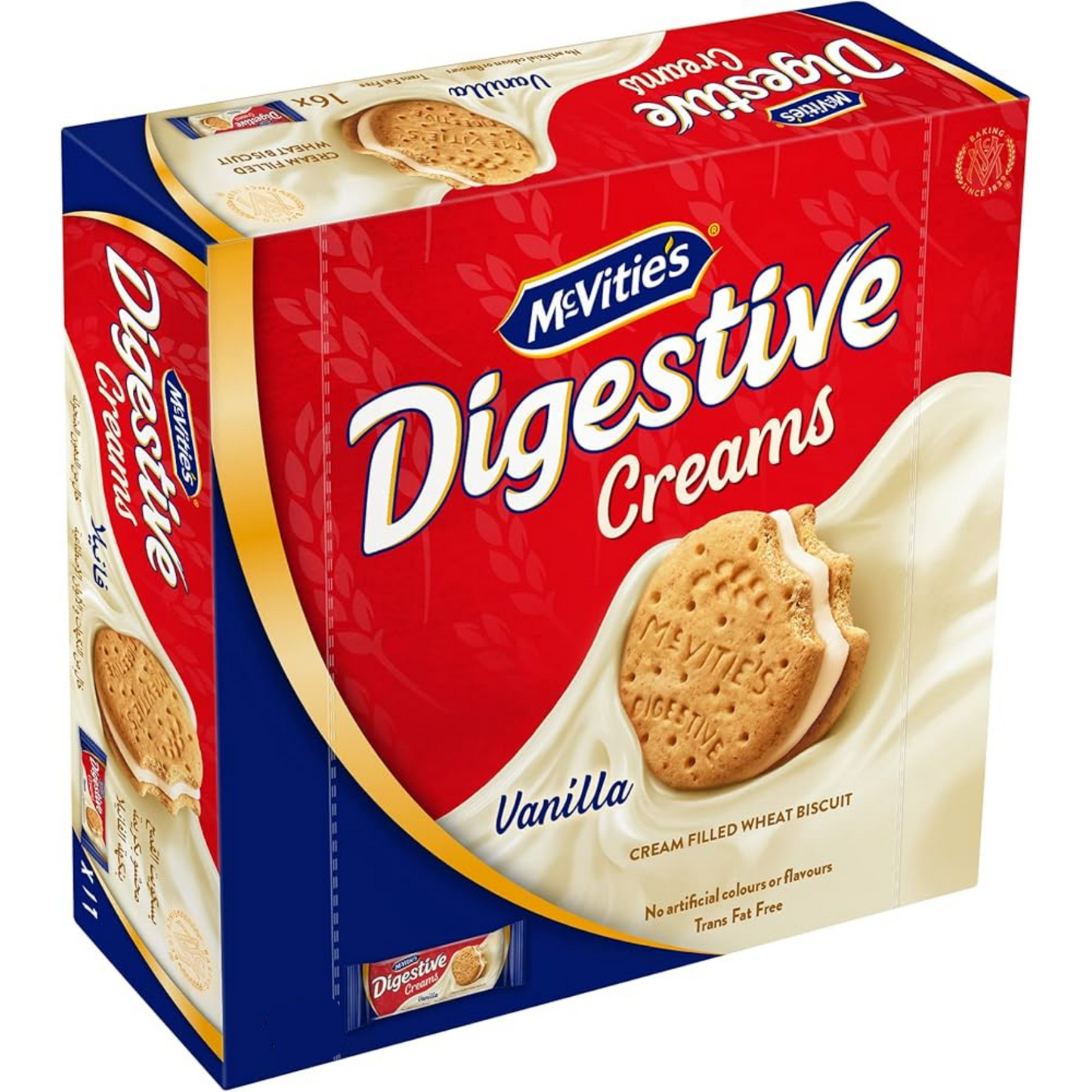 McVities Digestive Creams Vanilla Filled Wheat Biscuit 12x40g box 480g