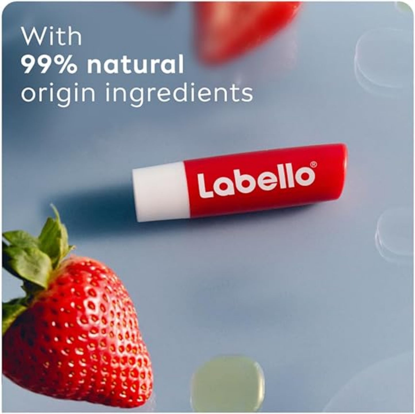 LABELLO Lip Balm, Moisturising Lip Care, Strawberry Shine, 4.8g