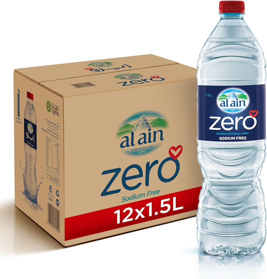 Al Ain Zero Sodium Bottled Water 1.5L - Pack of 12