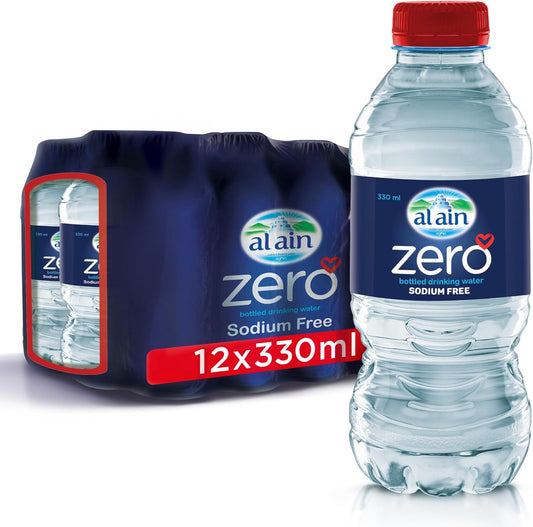 Al Ain Zero Sodium Bottled Water 330ml - Pack of 12