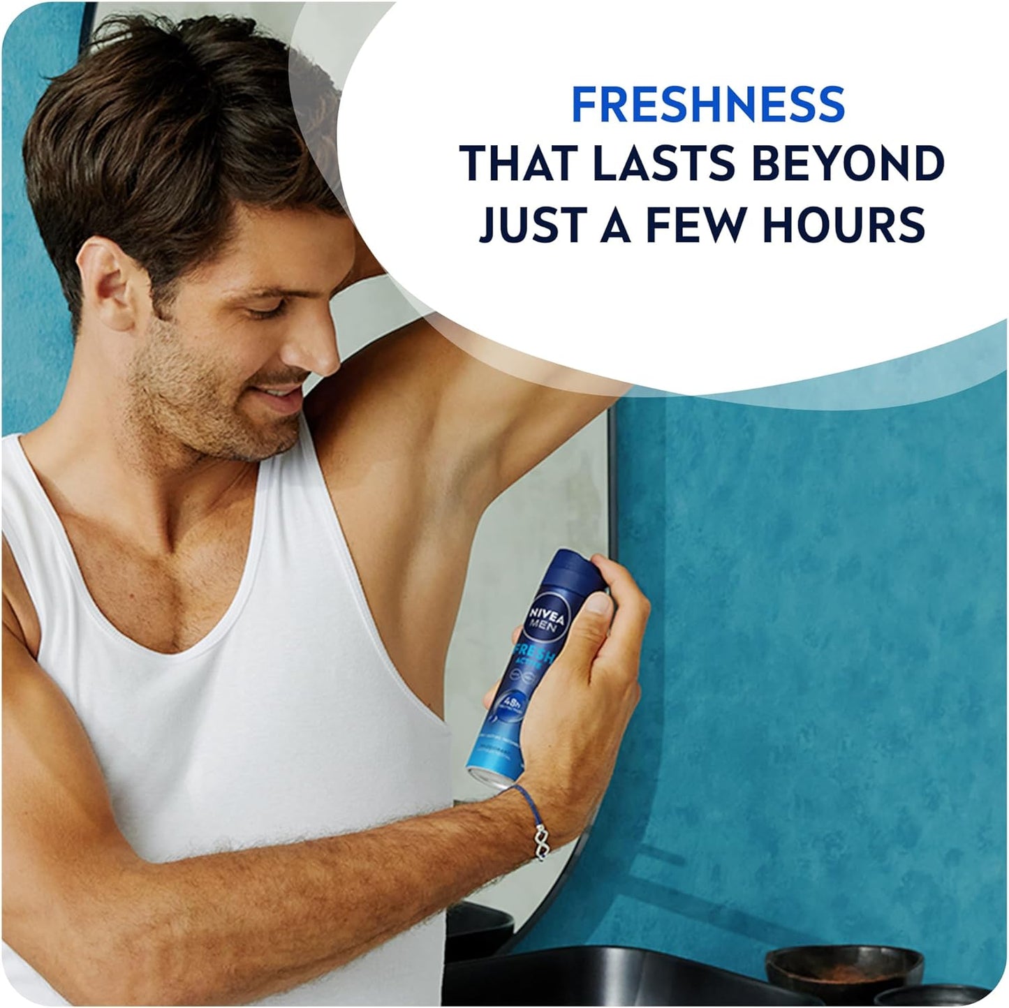 NIVEA MEN Antiperspirant Spray for Men, Fresh Active Fresh Scent, 2x150ml