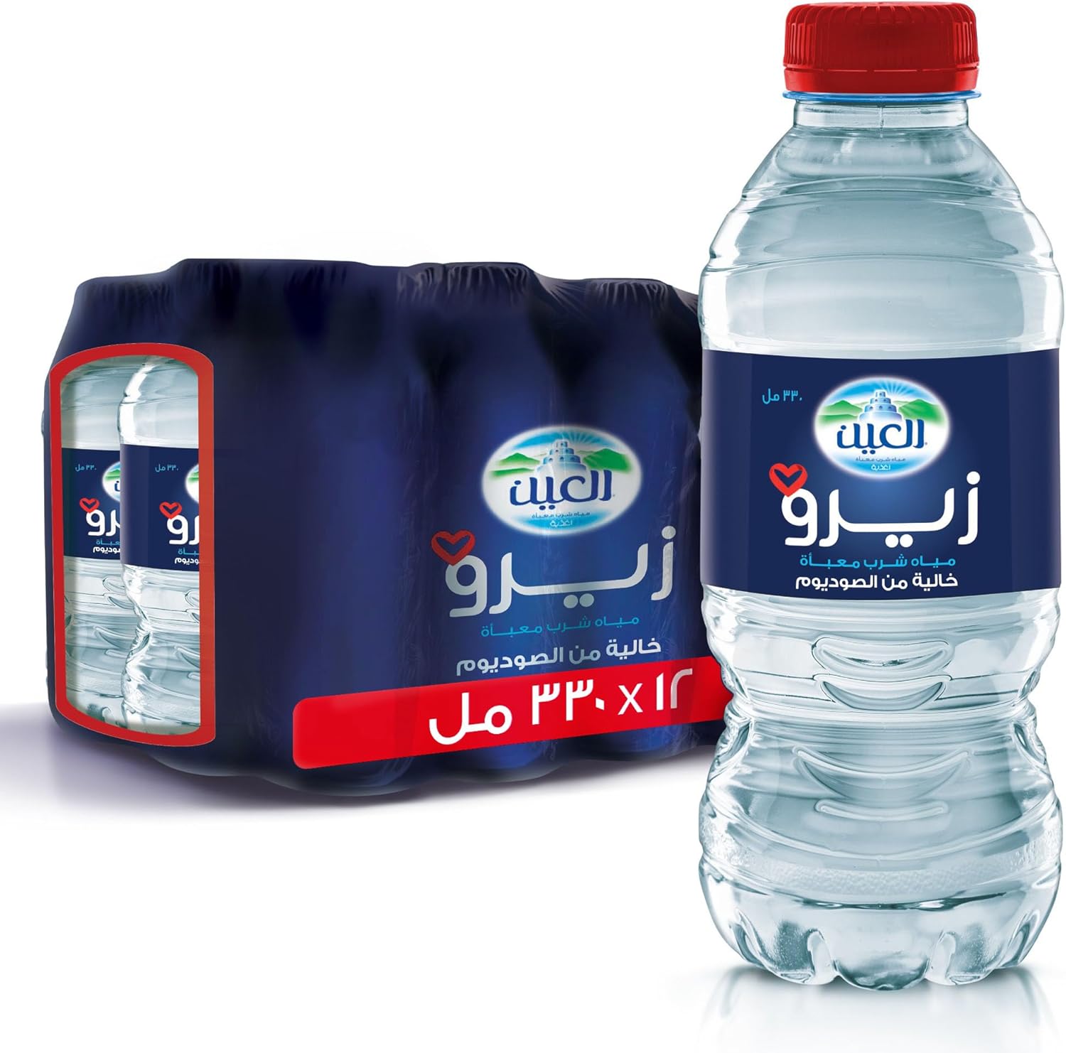 Al Ain Zero Sodium Bottled Water 330ml - Pack of 12