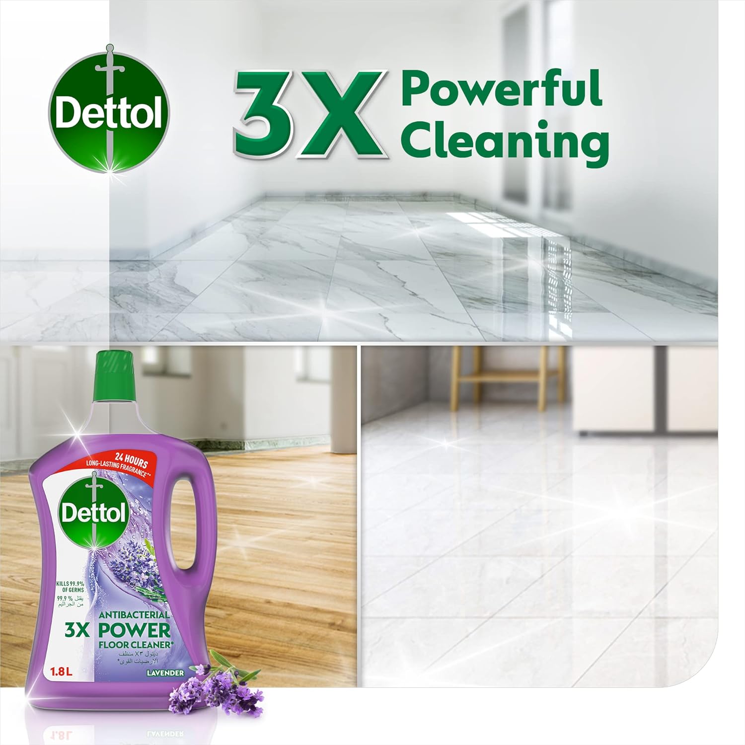 Dettol Lavender Antibacterial Power Floor Cleaner