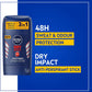 NIVEA MEN Antiperspirant Stick for Men, 48h Protection, Dry Impact, 50ml