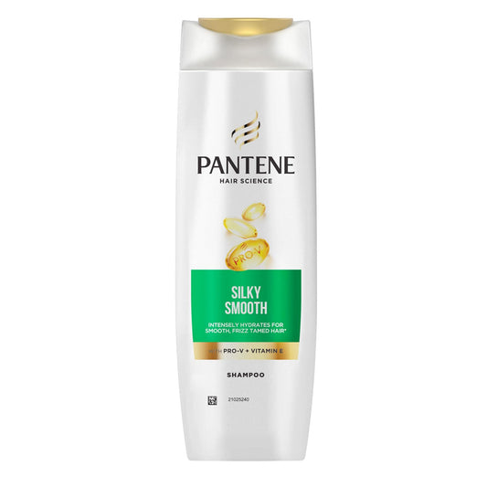 Pantene Smooth & Silky Shampoo for Rough/Frizzy Hair, 190ml