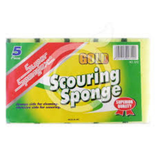 Super Spongex 5 in 1 Super Bright Cleaning Sponge, 5 Pieces